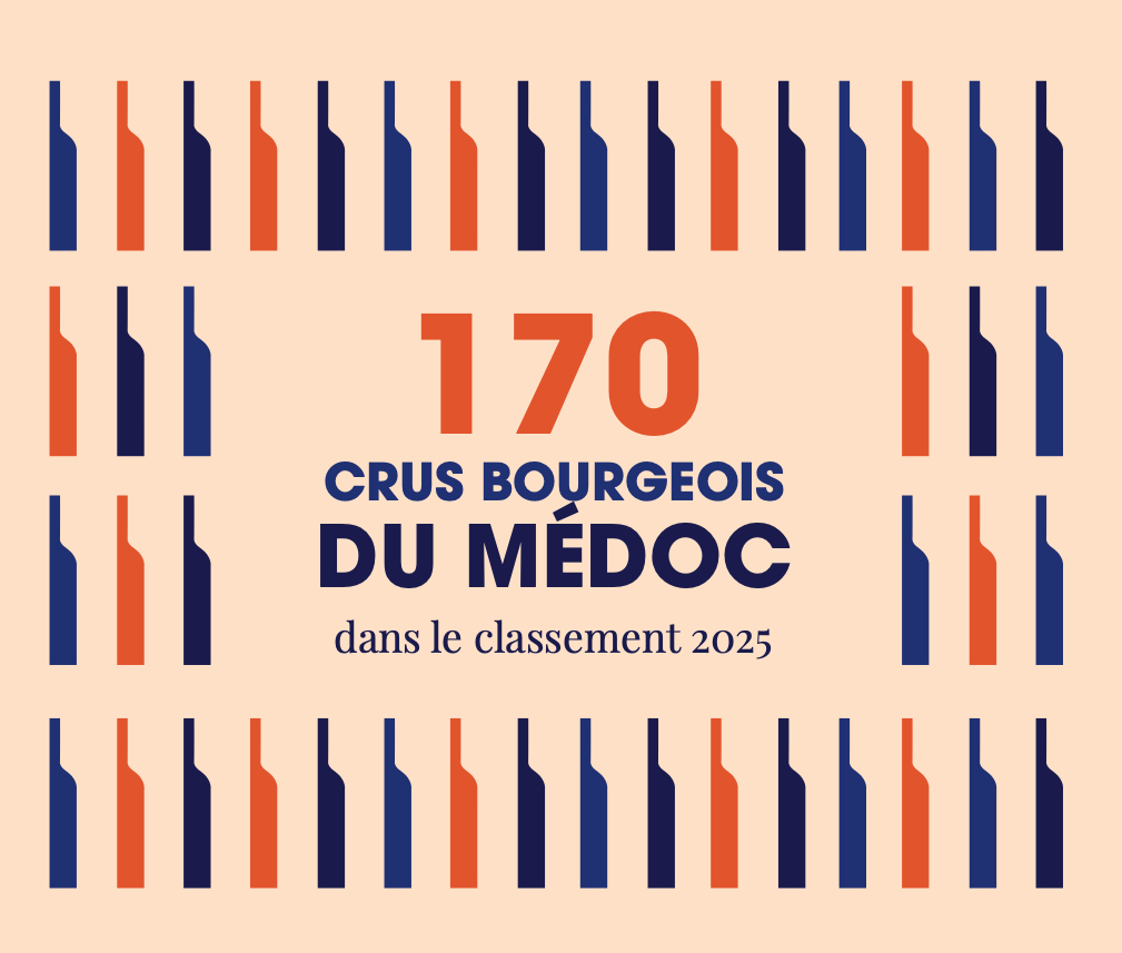 Les 170  Crus Bourgeois du Médoc  du CLASSEMENT 2025